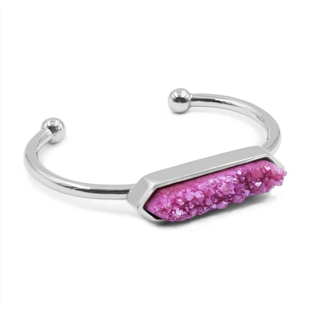 New $65 MSRP Kinsley Armelle Blush Quartz Silver Ion Plated Stainless